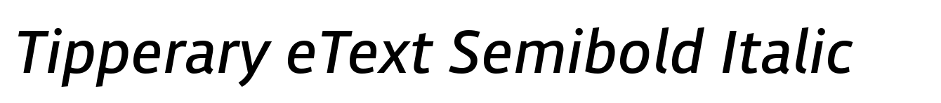 Tipperary eText Semibold Italic